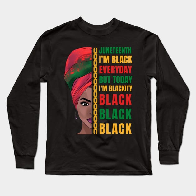 Juneteenth Celebrate Freedom Long Sleeve T-Shirt by Imou designs